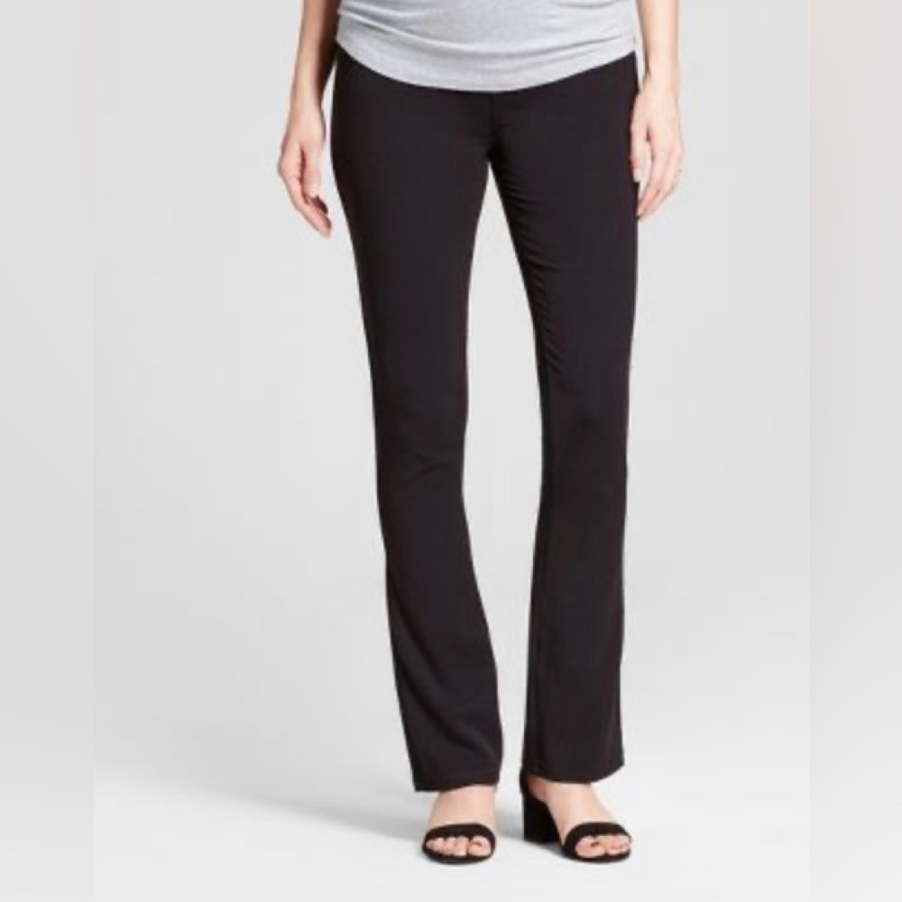 Ingrid & Isabel Black (Maternity)Flare Pants Professional Stretch